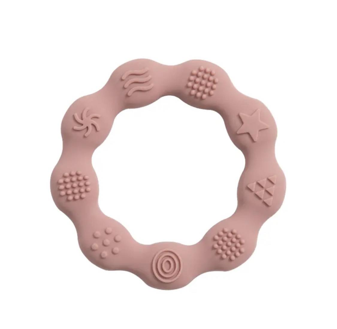 Round silicone teethers