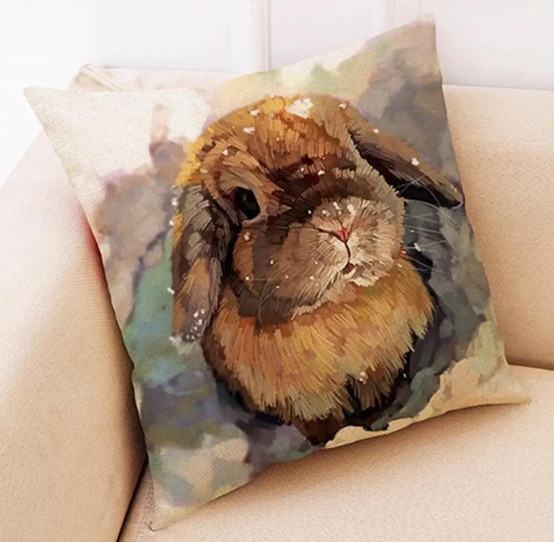 Bunny - Linen Cushion Cover