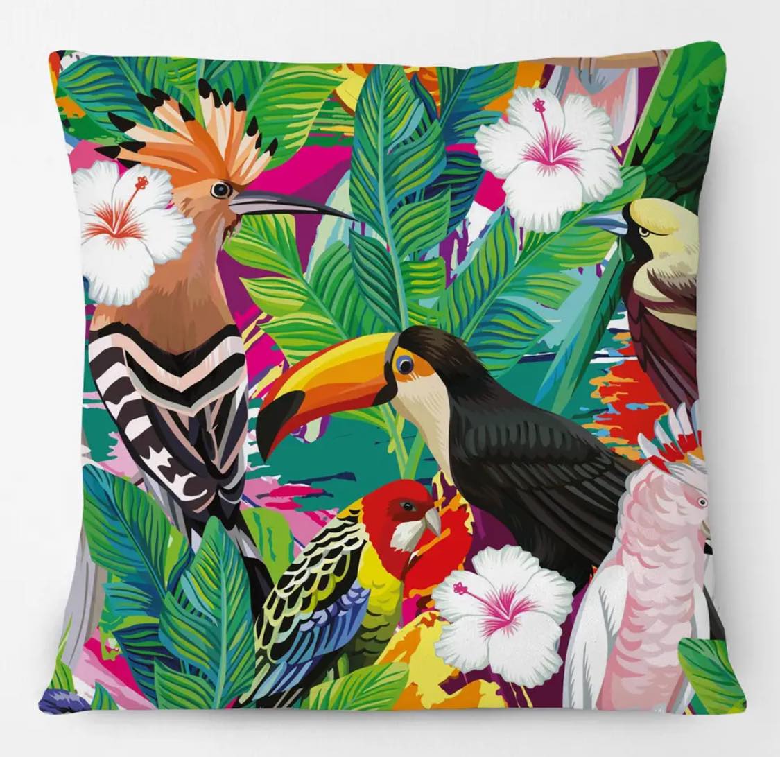 Tropical Birds - Cushion Cover