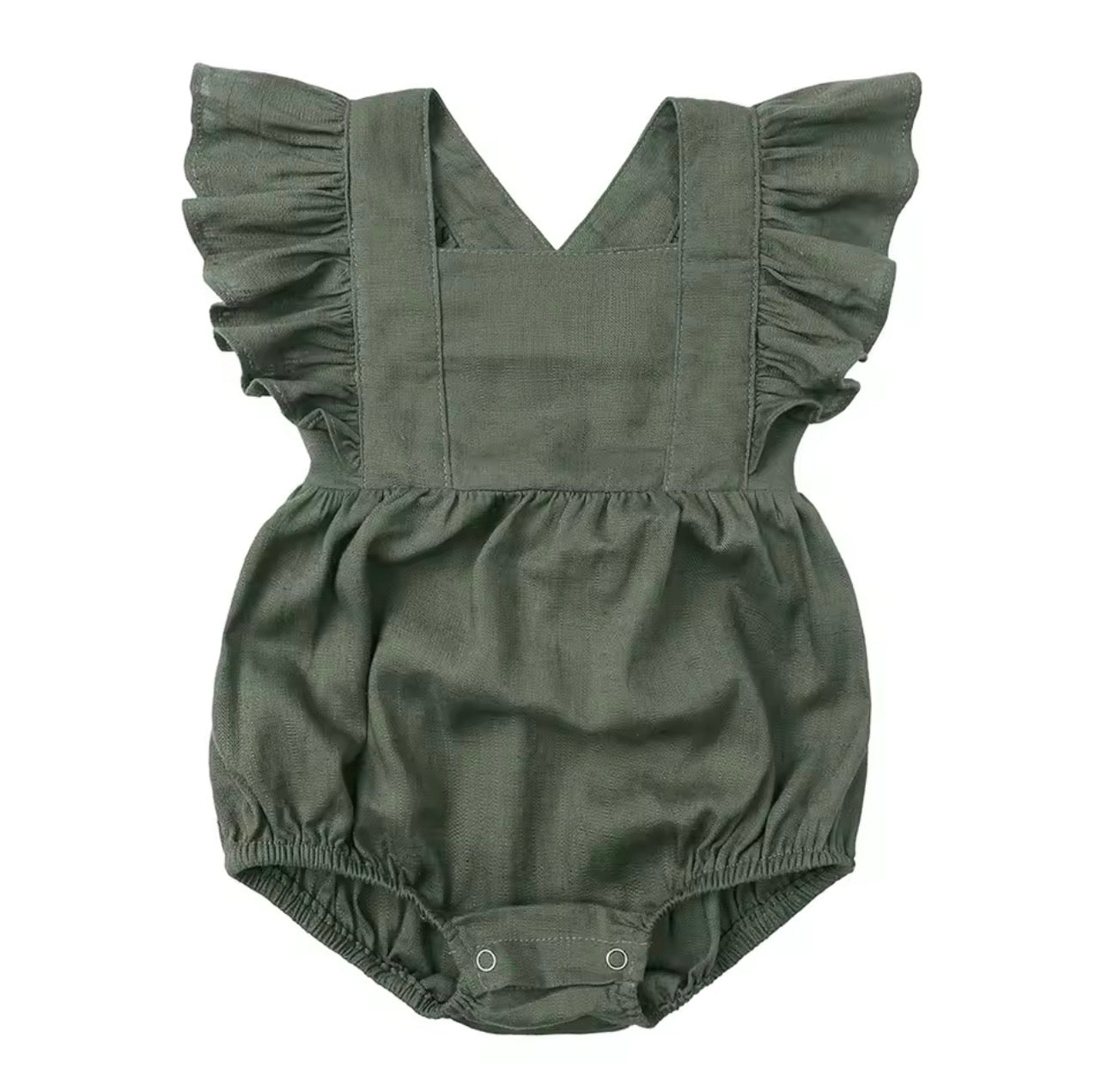 Green Baby Romper