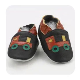 train - leather soft sole baby slippers