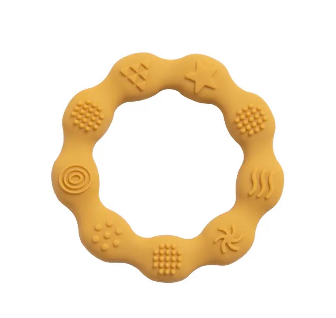 Round silicone teethers