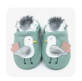 seagull - leather soft sole baby slippers