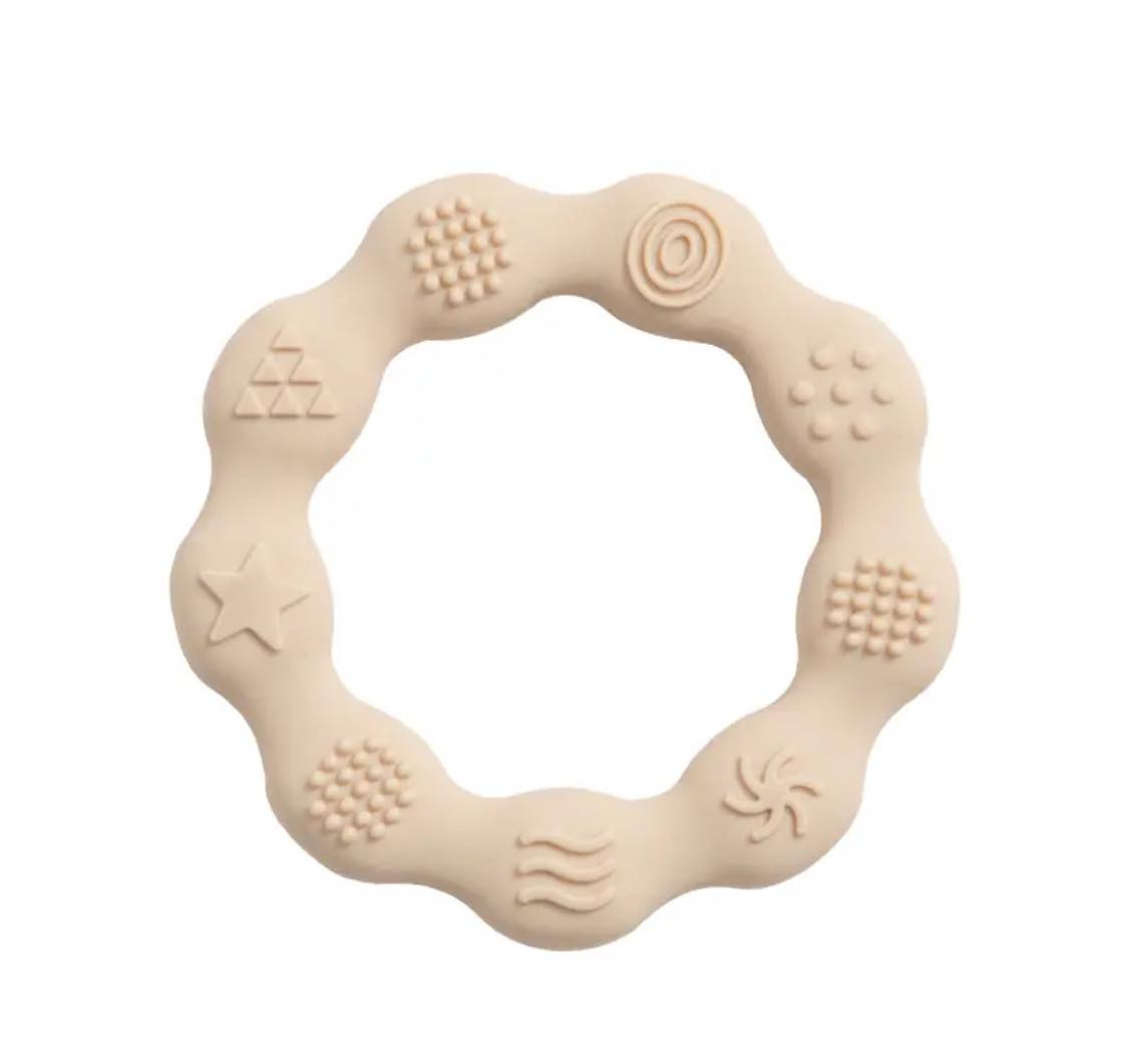 Round silicone teethers