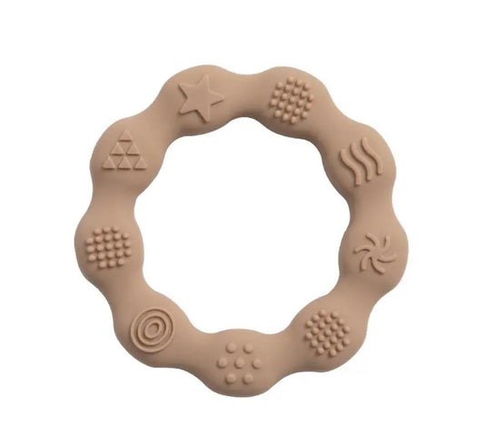 Round silicone teethers