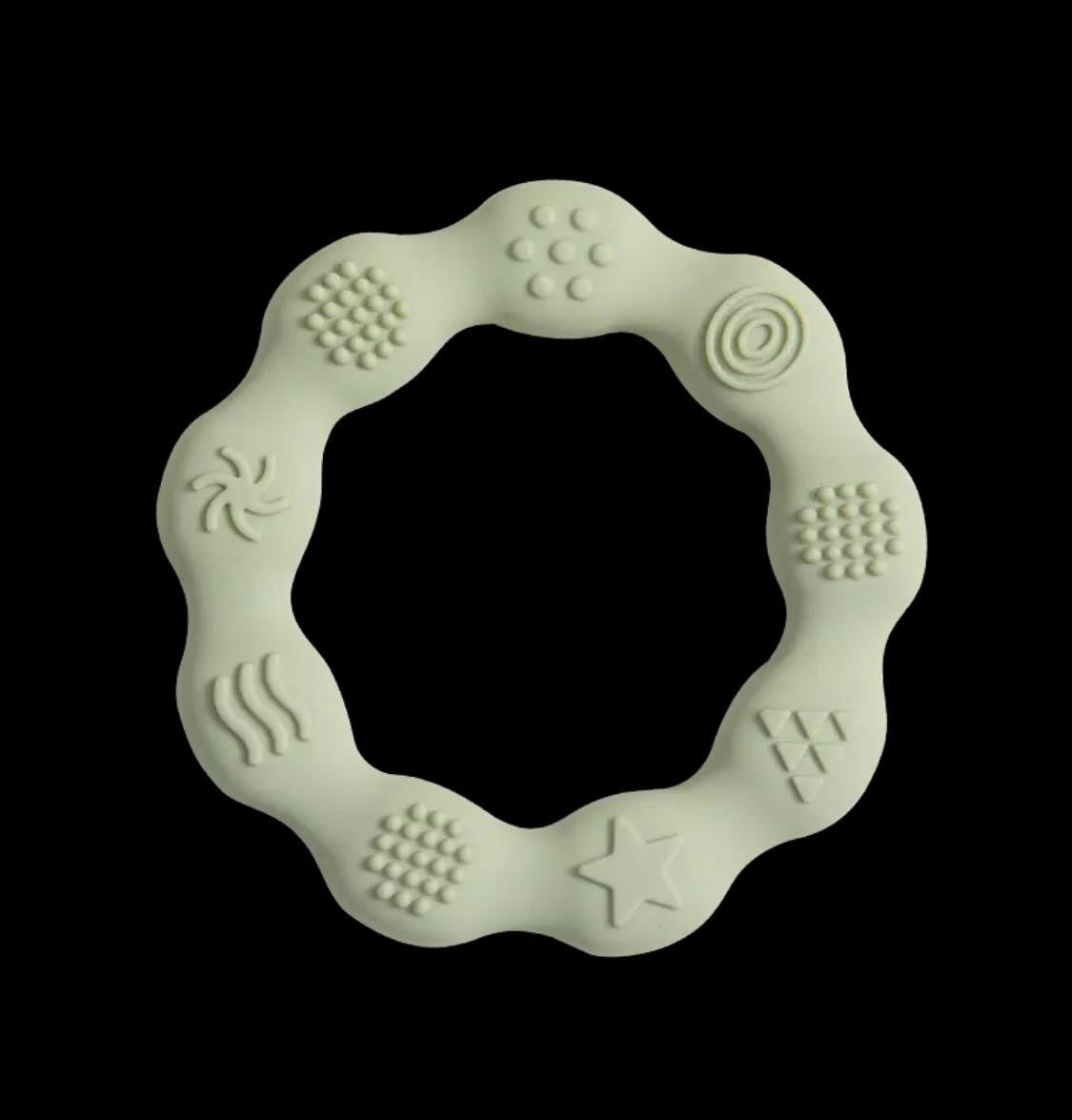 Round silicone teethers