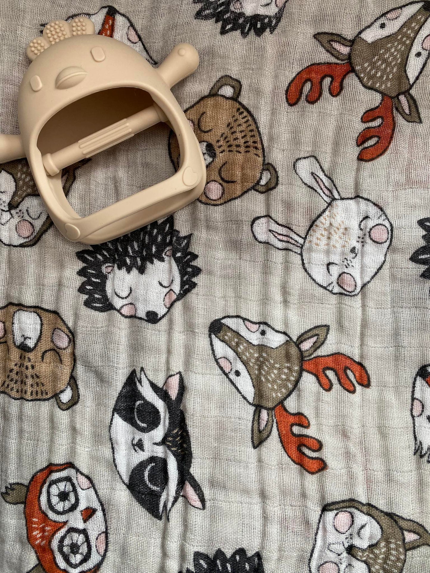 Muslin wrap - Animal Faces