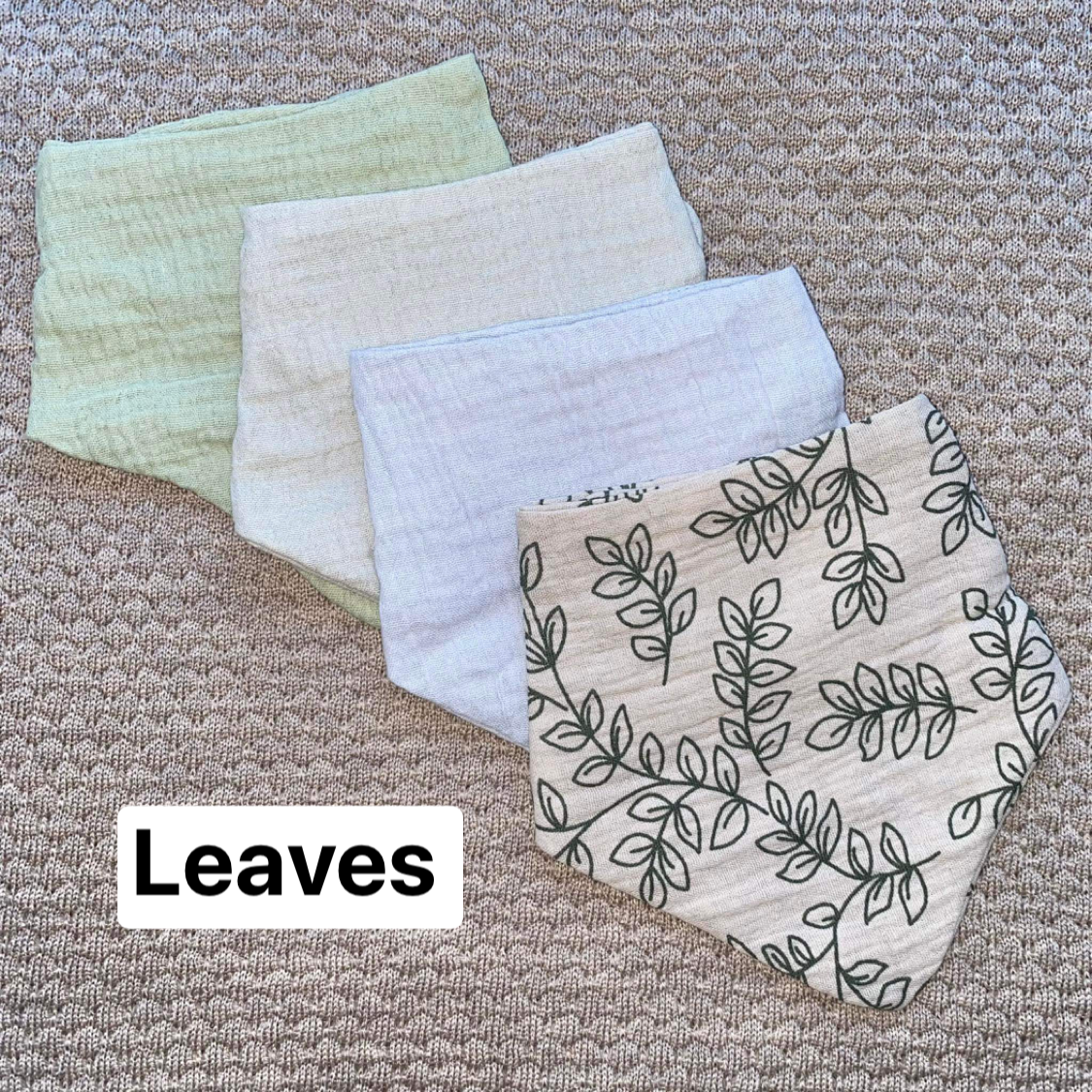 Muslin Dribble Bibs - packs of 4