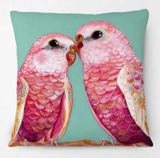 Pink birds - Cushion Cover