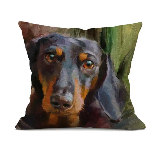 Dachshund - Linen Cushion Cover