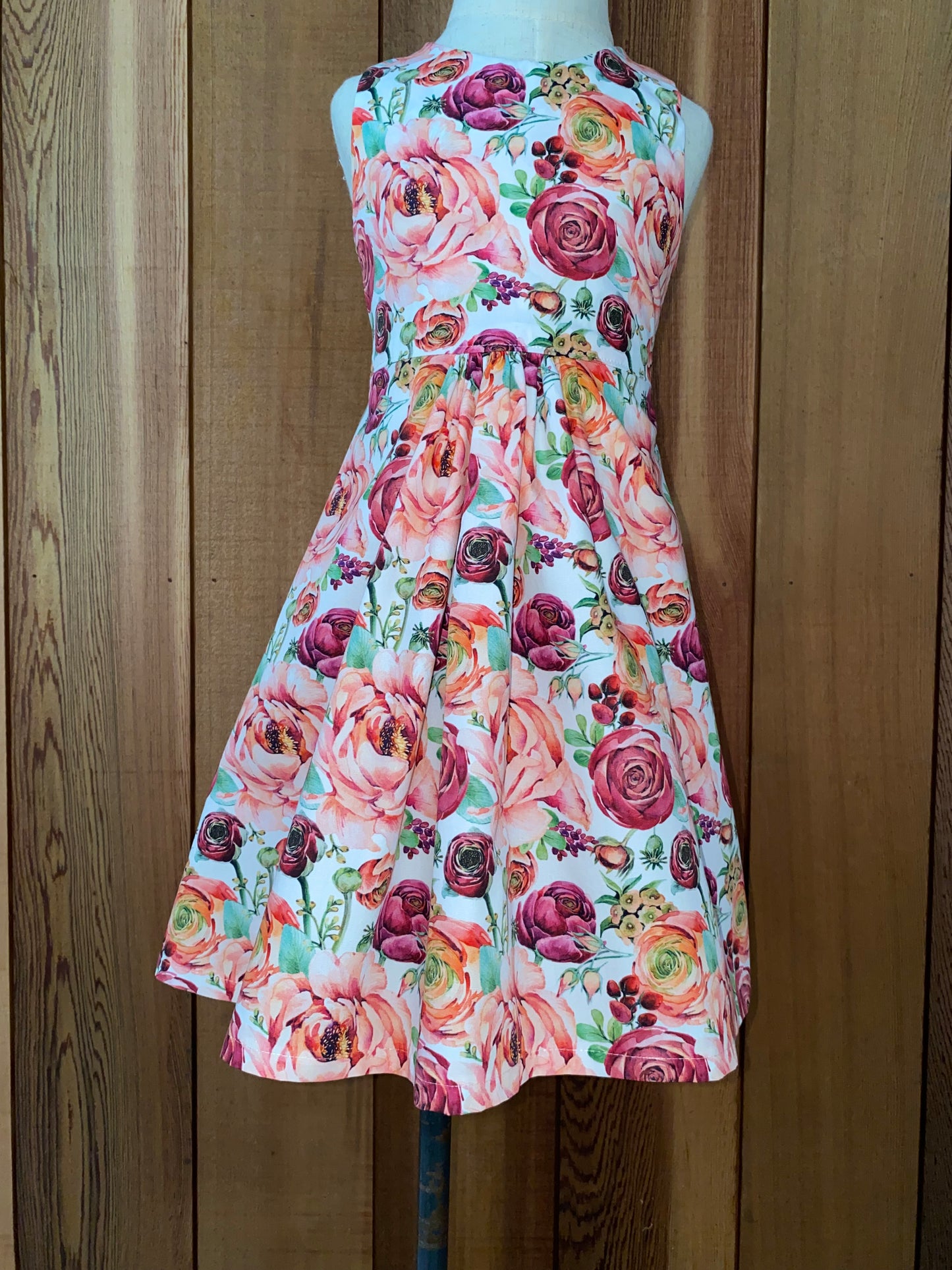 Peony roses dress size 4