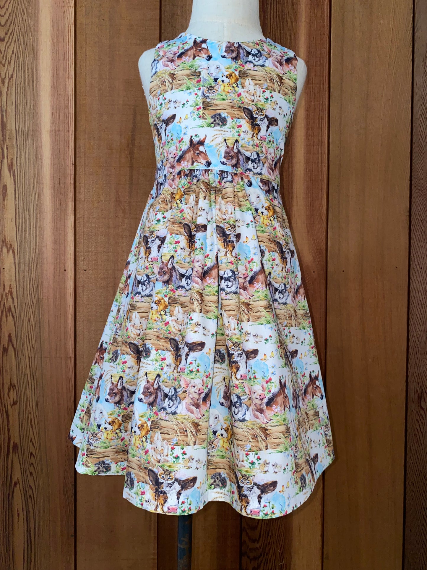 Farm animals dress size 2