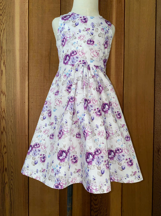Purple floral dress size 2