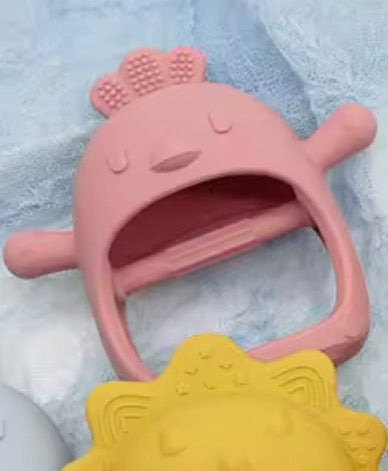 Silicone hand teether