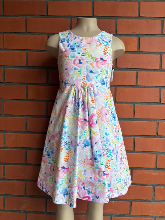 Watercolour abstract size 8 dress