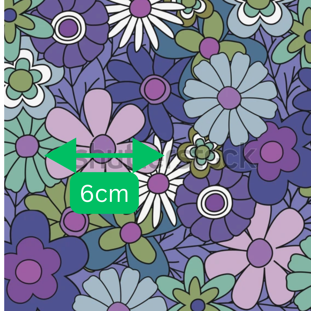 purple retro floral